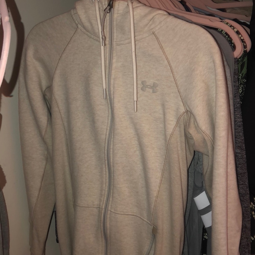Cream Under armour jacket